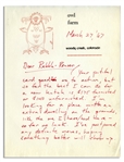 Hunter S. Thompson Autograph Letter Signed From 1967 -- ''...not a penny yet from Random on the book, and a big court/contract battle is shaping up...''